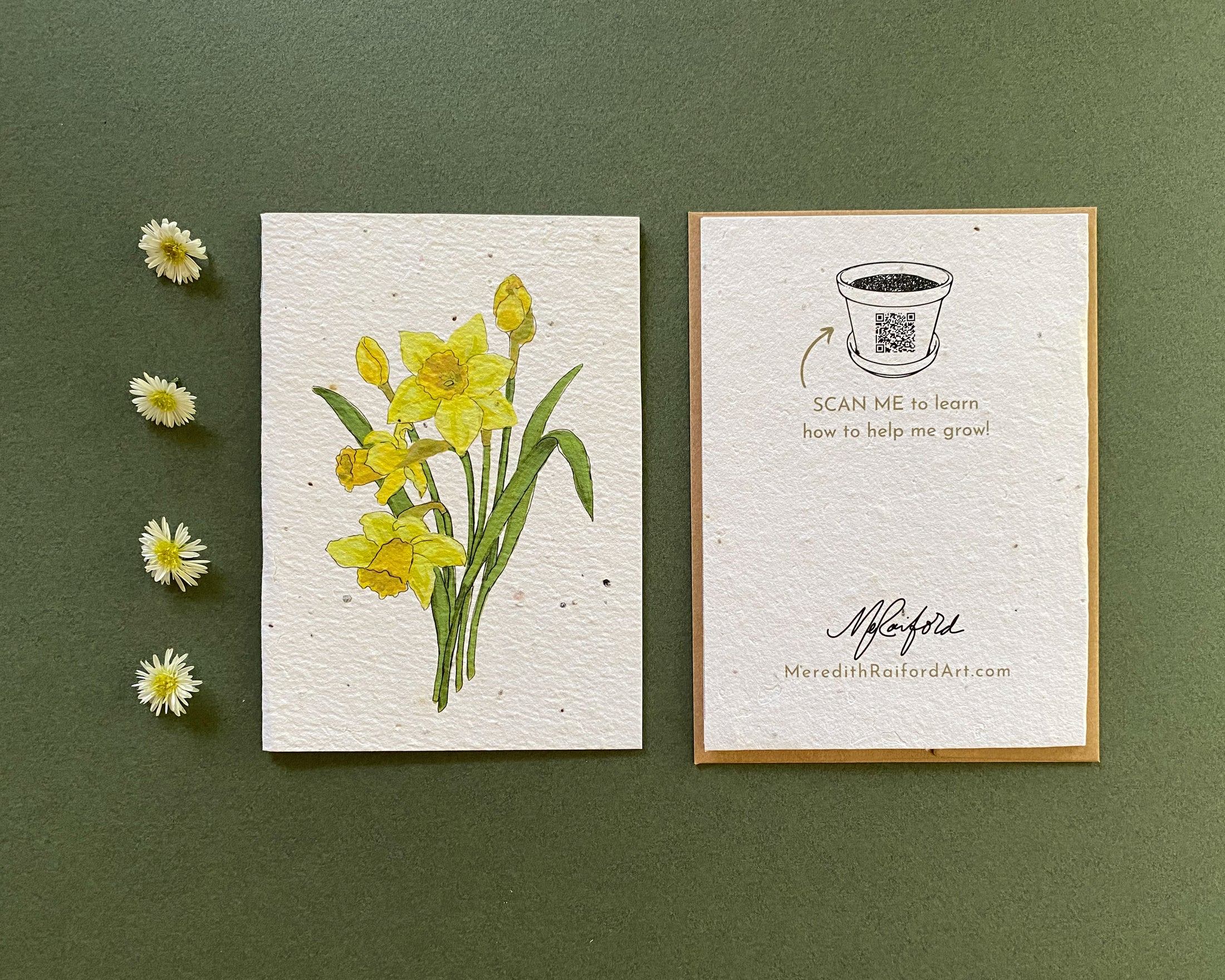Plantable Greeting Card – Daffodils | Eco-Friendly Seed Paper Wildflower Card