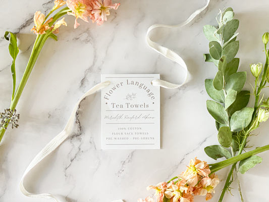 Mimosa Flower Language Tea Towel