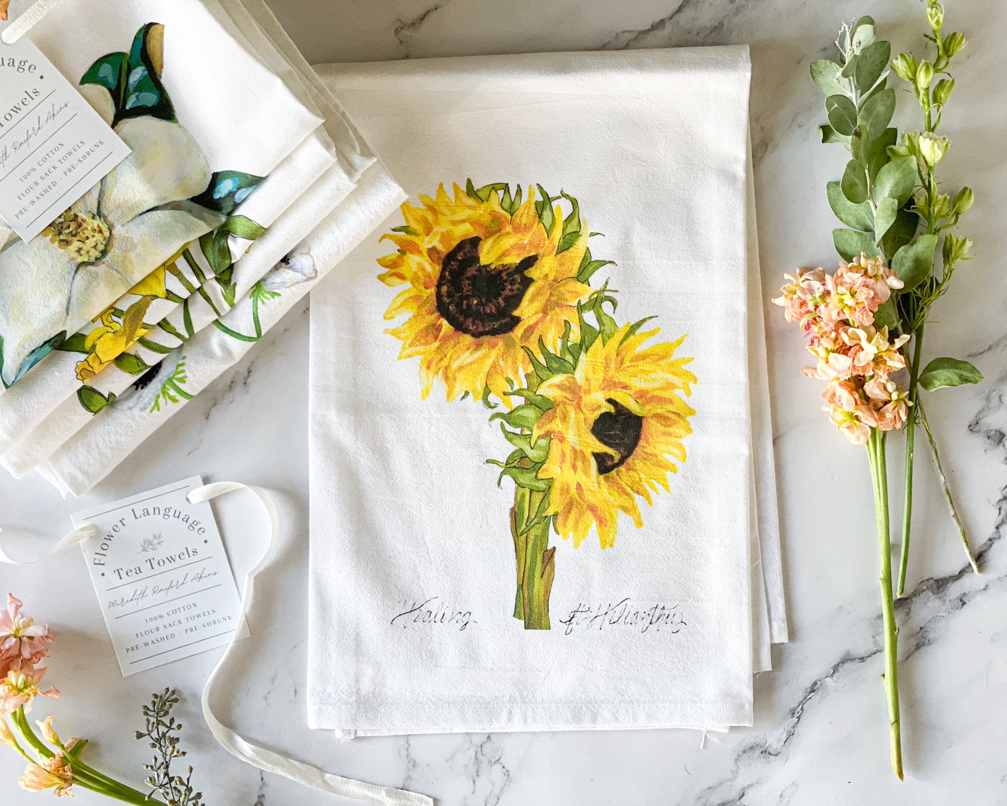 Sunflower Tea Towel