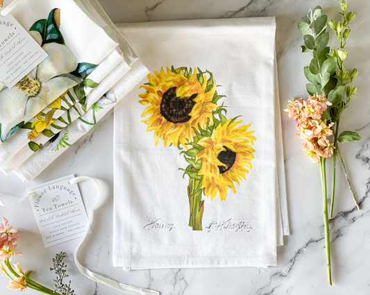 Sunflower Tea Towel