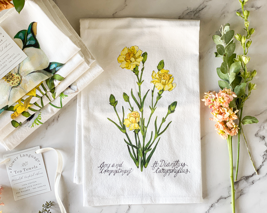 Carnation Tea Towel