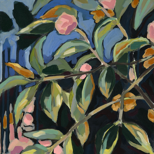 Camellia Study no. 2 – Original on Canvas | 12x12