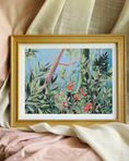 Load image into Gallery viewer, The Wilds of Rome – Colorful botanical jungle canvas print with bold brushstrokes and vivid plant forms, inspired by Roman mural traditions.