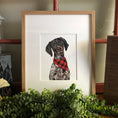 Load image into Gallery viewer, custom pet portrait commission with a clean back ground of a dog by meredith raiford akins