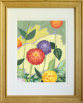 Load image into Gallery viewer, Selected Memories No.1 ft. Zinnias - Vertical Canvas Print