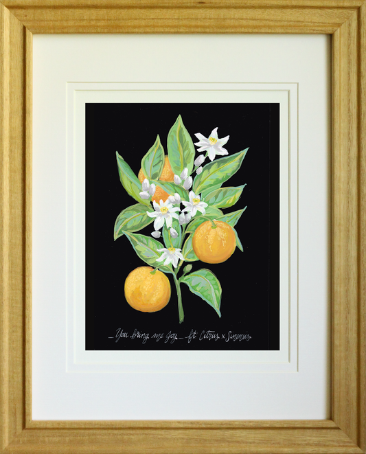 You Bring Me Joy – Orange Tree Botanical Art Print