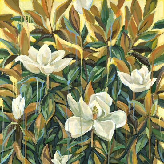 Sunshowers Magnolia – Original on Canvas | 24x24
