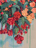 Load image into Gallery viewer, Original Begonias Painting on Linen | Botanical Fine Art | 18x24

