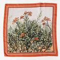 Load image into Gallery viewer, 27x27 coral silk scarf perfect for spring summer and autumn color pallet
