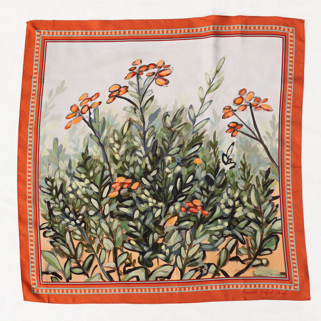 27x27 coral silk scarf perfect for spring summer and autumn color pallet