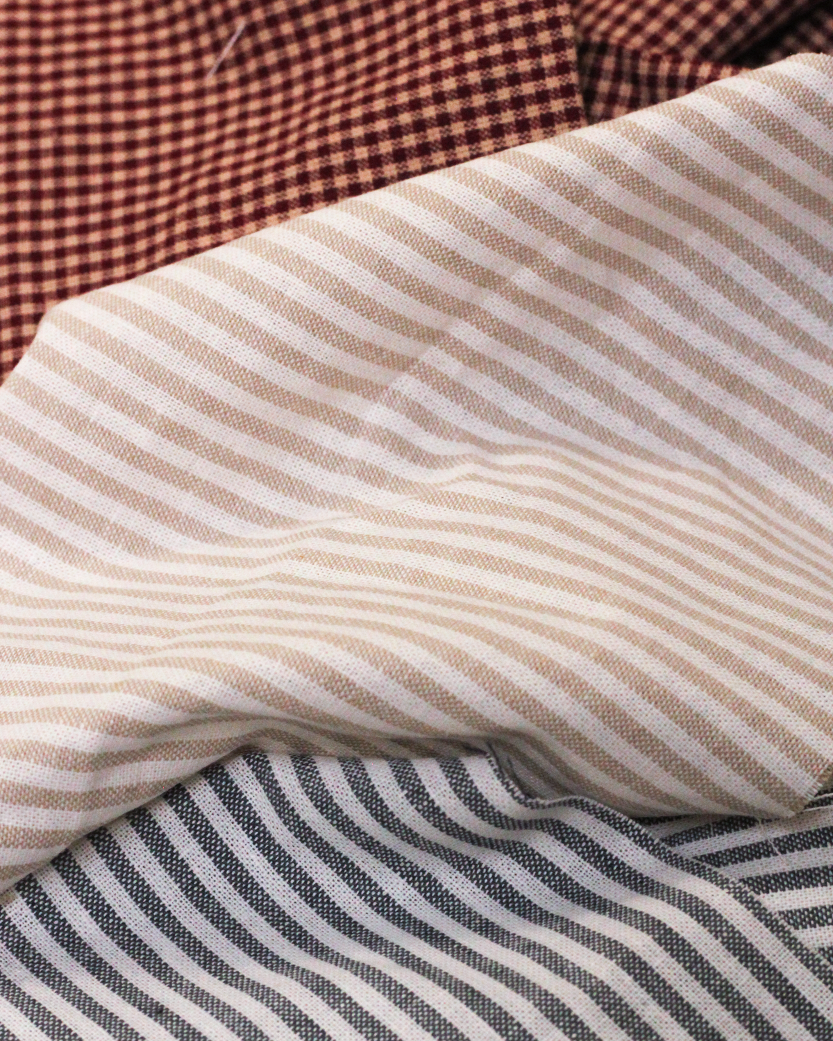 Plaid & Stripe Fabric Frame Mats for Art Prints | 5x5 to 12x16