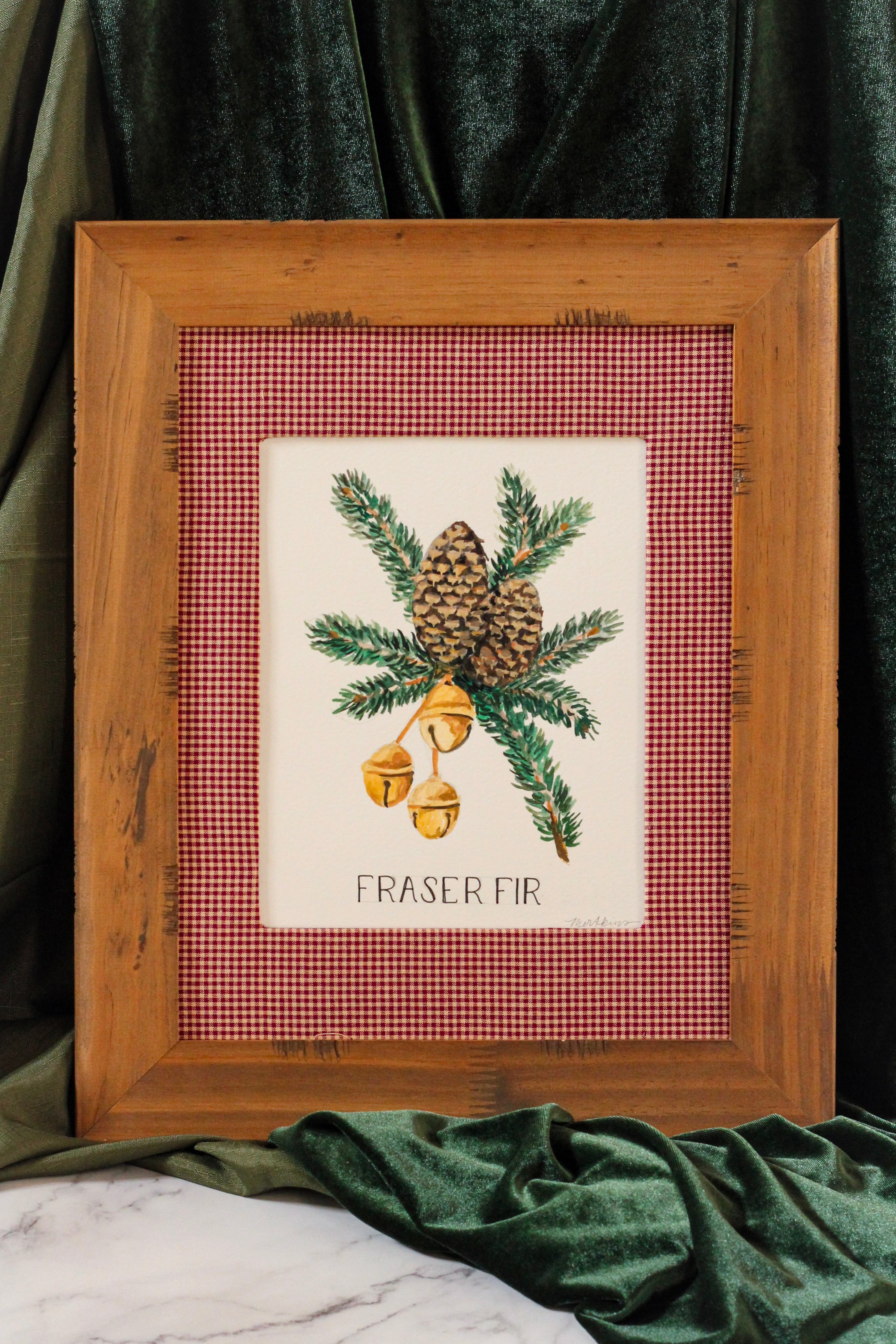 original christmas themed painting by meredith raiford akins