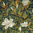Load image into Gallery viewer, Moody Magnolia fine art print by Meredith Raiford Akins, moody magnolia floral wall art, dark botanical canvas decor for luxury interior design spaces.

