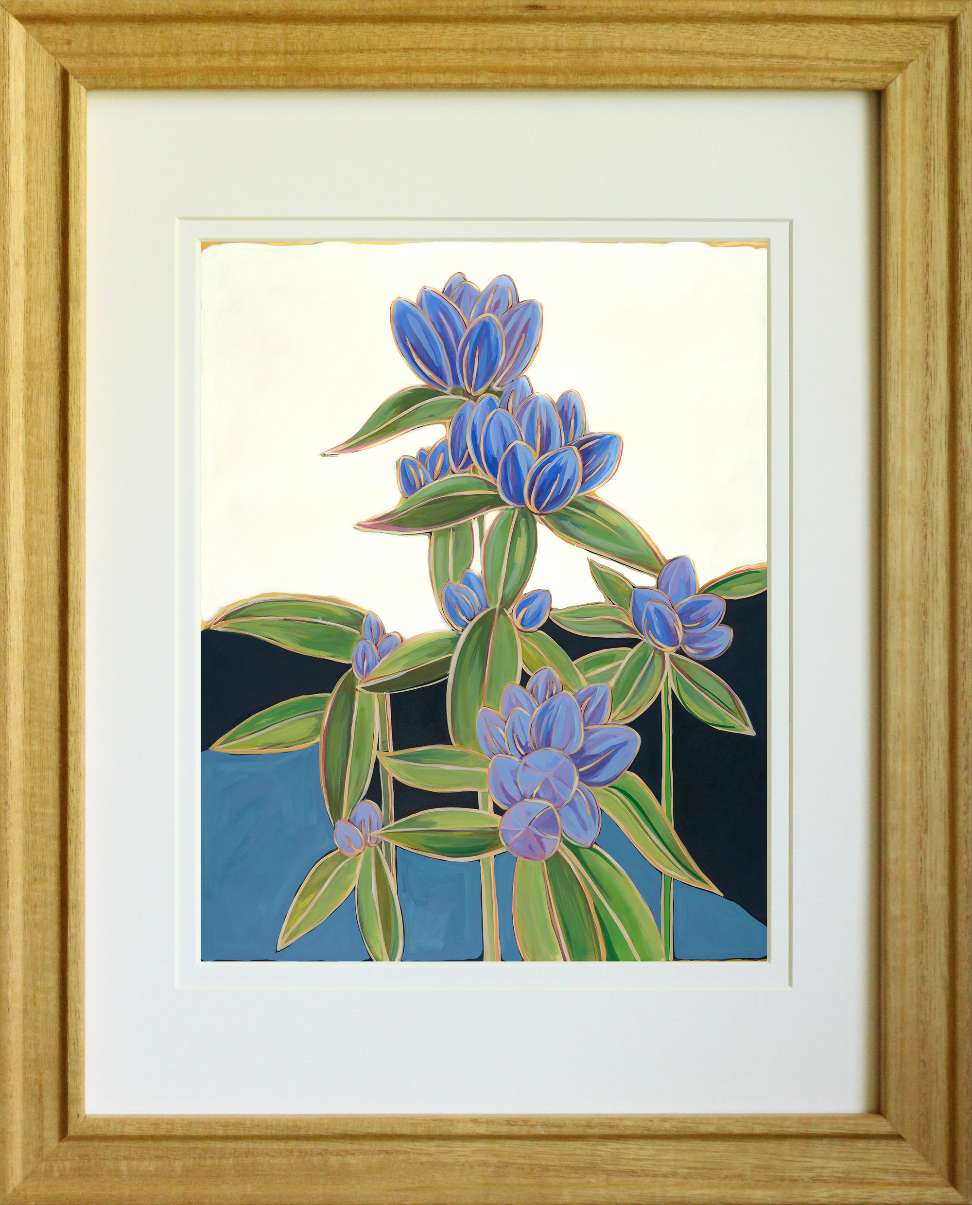 I Wish You Sweet Dreams ft. Gentiana andrewsii - Vertical Canvas Print