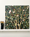Load image into Gallery viewer, Our Winter Camellia – Original on Canvas | 36x36
